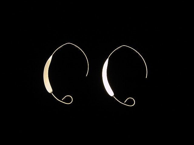 14KGF Marquise Earwire 26x18mm 1pair