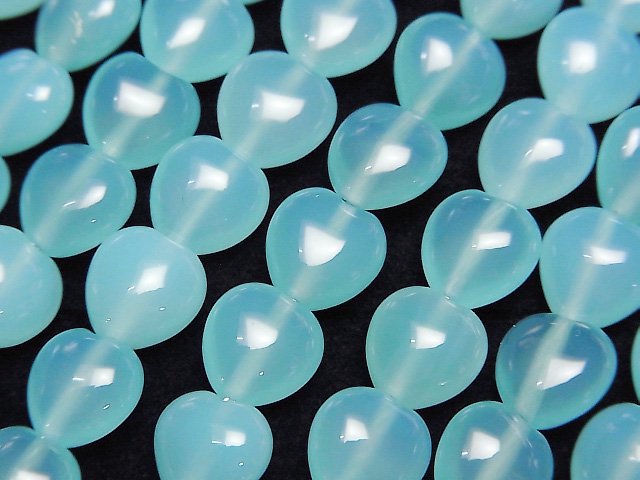 Chalcedony, Heart Gemstone Beads