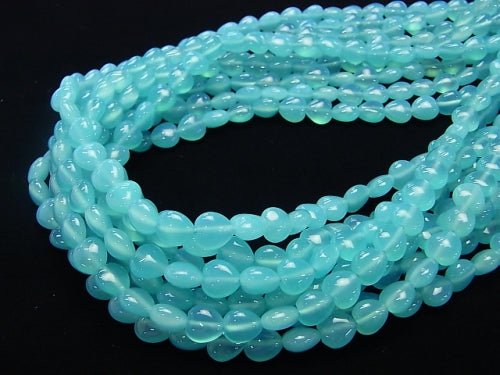 Sea Blue Chalcedony AAA Heart 8 x 8 x 5 mm 1/4 or 1strand beads (aprx.15 inch / 38 cm)