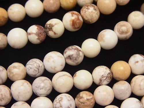 Magnesite, Round Gemstone Beads