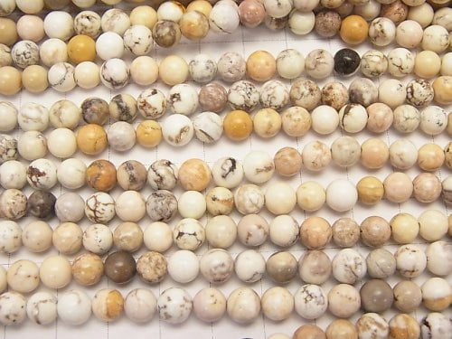 1strand $4.79! Magnesite  Round 6mm 1strand beads (aprx.15inch/38cm)