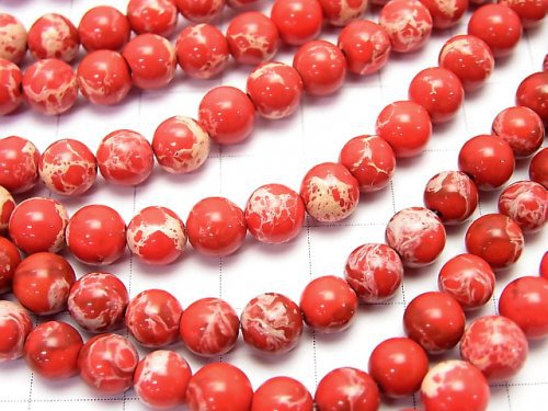 1strand $7.79! Red color Kaolinite Round 6mm 1strand beads (aprx.15inch / 37cm)