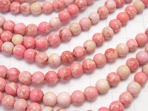 1strand $7.79! Pink color Kaolinite Round 6mm 1strand beads (aprx.15inch / 37cm)