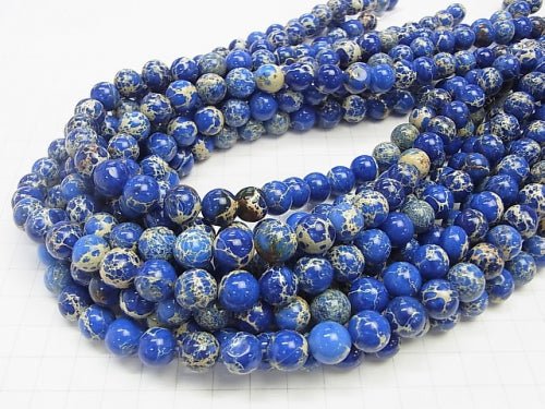 1strand $11.79! Blue Color Kaolinite Round 10mm 1strand beads (aprx.15inch / 37cm)