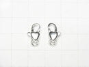 Silver925 Oval Lobster (with Jump Ring) 12x7x4mm Heart 1pc