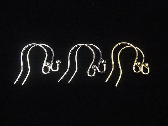 Silver925 Earwire 17x12mm [Sterling Silver Finish][Rhodium Plated][18KGP] 3pairs