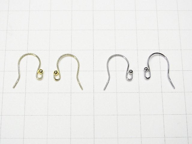 Silver925 Earwire 17x12mm [Sterling Silver Finish][Rhodium Plated][18KGP] 3pairs