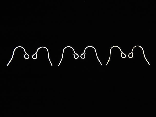 Silver925 Earwire 10x15mm [Sterling Silver Finish][Rhodium Plated][18KGP] 2pairs