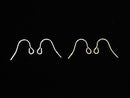 Silver925 Earwire 10x15mm [Sterling Silver Finish][Rhodium Plated][18KGP] 3pairs