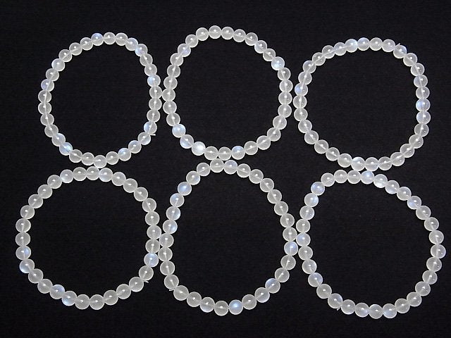 [Video]Top Quality Sri Lanka Royal Blue Moonstone AAAAA Round 6mm Bracelet