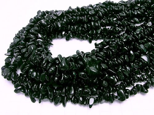 Green Goldstone Chips (Small Nugget ) 1strand beads (aprx.31inch/78cm)