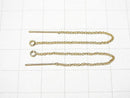14KGF American Threader Earrings Cable Azuki 1pair