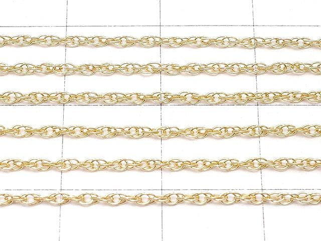 14KGF Rope Chain 1.2mm [40cm][45cm][50cm] Necklace 1pc