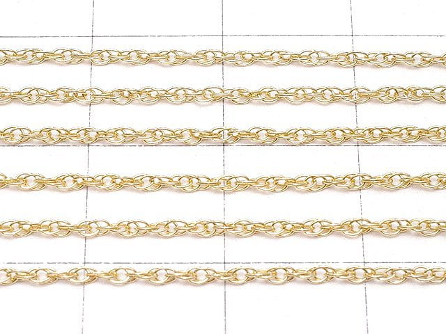 14KGF Rope Chain 1.2mm [40cm][45cm][50cm] Necklace 1pc