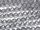 Silver Flash Crystal Twist 72Faceted Round 6mm half or 1strand beads (aprx.15inch/38cm)