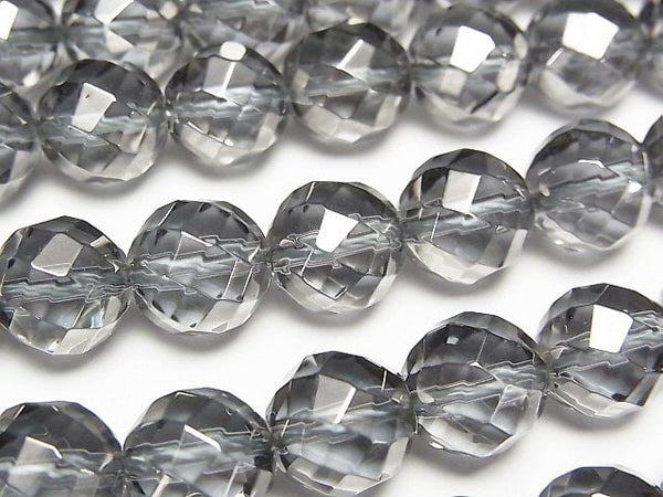 Silver Flash Crystal Twist 72Faceted Round 10mm 1/4 or 1strand beads (aprx.15inch/37cm)