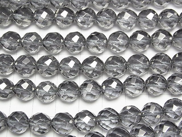 Silver Flash Crystal Twist 72Faceted Round 10mm 1/4 or 1strand beads (aprx.15inch/37cm)