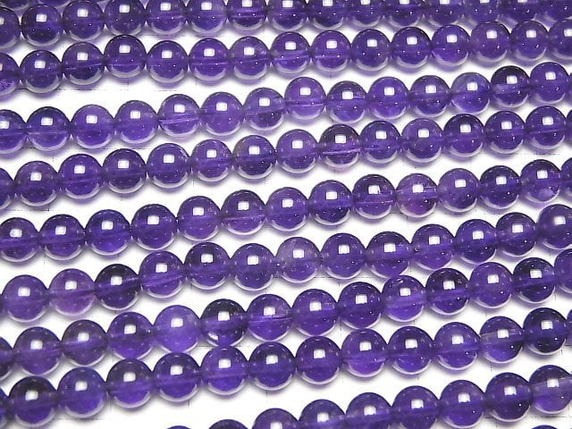 [Video] High quality Amethyst AAA Round 6mm half or 1strand beads (aprx.15inch/37cm)