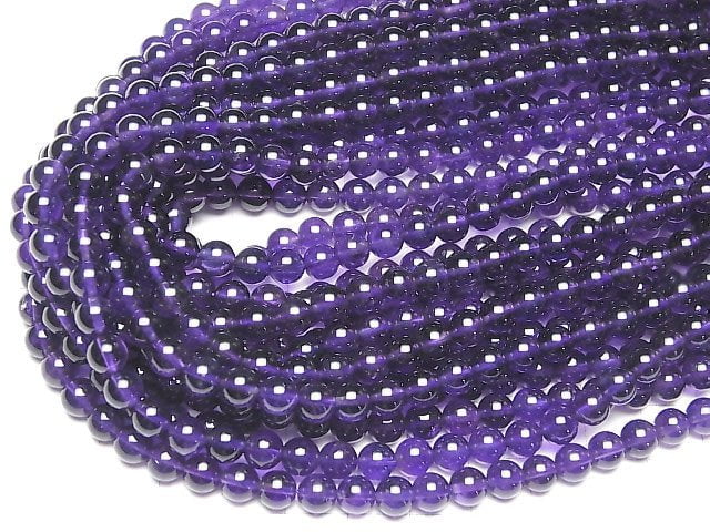 [Video] High quality Amethyst AAA Round 6mm half or 1strand beads (aprx.15inch/37cm)