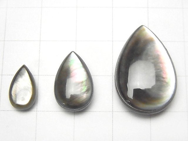 High Quality Black Shell AAA Pear shape [12x7] [16x10] [24x16] 3pcs-