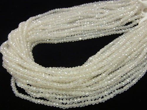 [Video] 1strand $11.79! Crystal AAA Small Size Faceted Button Rondelle Coating 1strand beads (aprx.12inch / 30cm)