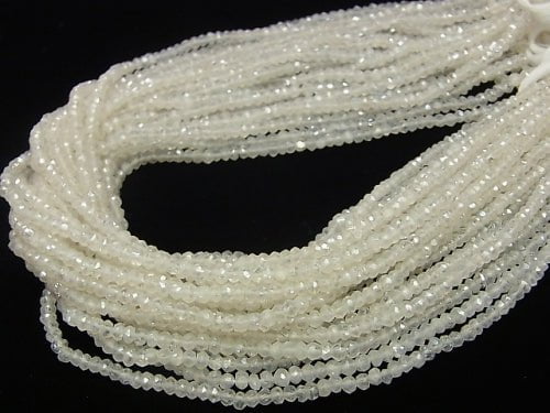 [Video] 1strand $11.79! Crystal AAA Small Size Faceted Button Roundel Coating 1strand beads (aprx.12inch / 30cm)