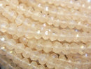 Crystal Quartz, Roundel Gemstone Beads