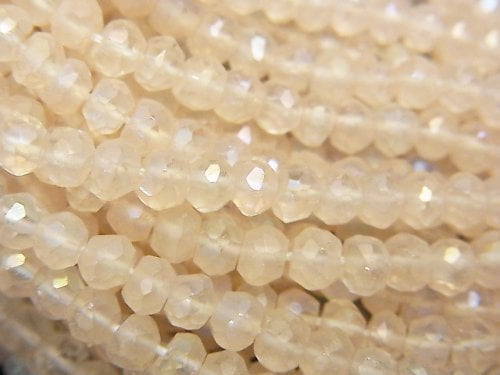 Crystal Quartz, Roundel Gemstone Beads