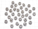 Metal Parts Rondelle 8 x 8 x 5 mm [Clear x Silver] 10 pcs $3.79!