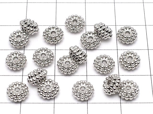 Metal Parts Roundel 8x8x5 Silver color 10pcs $3.79!