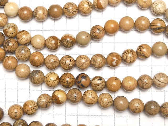 Picture Jasper Round 12mm 1strand beads (aprx.15inch/36cm)