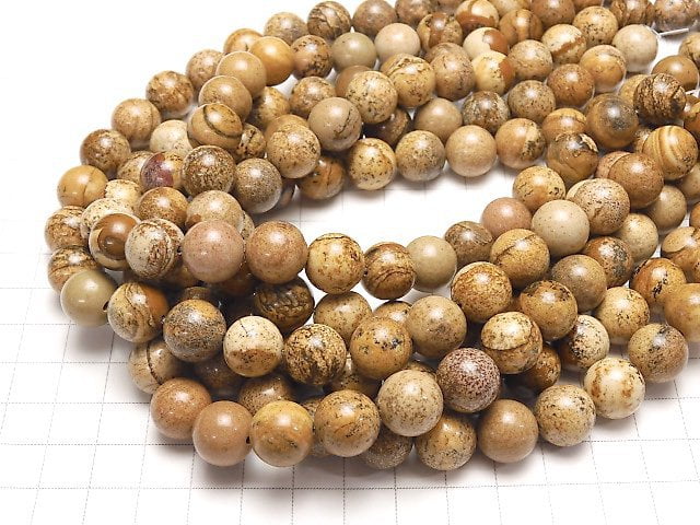 Picture Jasper Round 12mm 1strand beads (aprx.15inch/36cm)