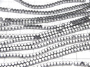 [Video] Hematite Cube Shape 2 x 2 mm x 2 mm Silver coating 1 strand beads (aprx.15 inch / 38 cm)