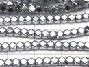[Video] Hematite Small Size Cube Shape 3 x 3 mm x 3 mm Silver Coating 1 strand beads (aprx.15 inch / 38 cm)