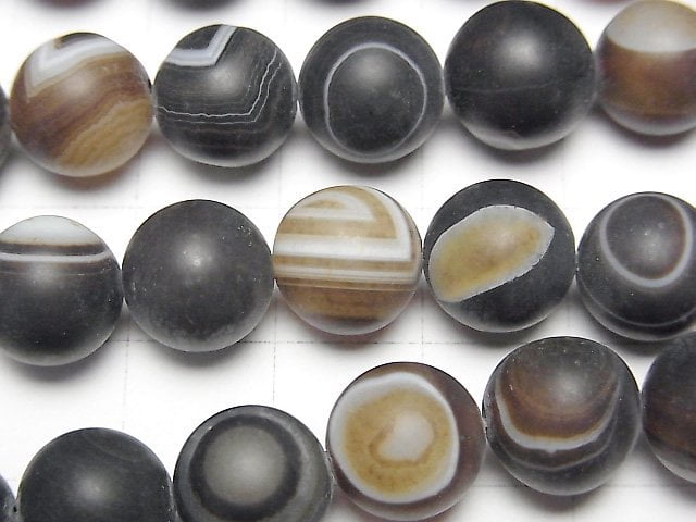 [Video] Frost Brown Sardonyx (Brown Eye Agate) AA++ Round 10mm 1strand beads (aprx.15inch / 37cm)