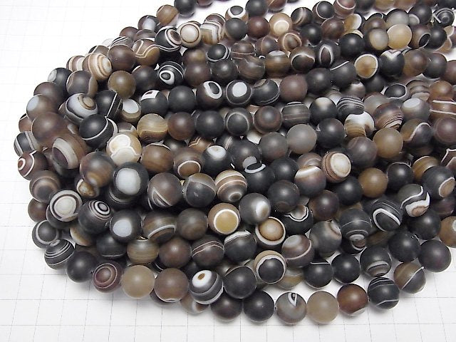 [Video] Frost Brown Sardonyx (Brown Eye Agate) AA++ Round 12mm half or 1strand beads (aprx.15inch / 37cm)