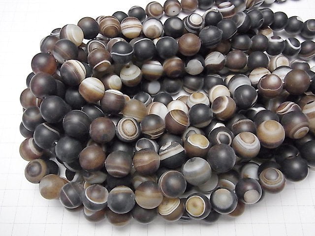 [Video] Frost Brown Sardonyx (Brown Eye Agate) AA++ Round 14mm half or 1strand beads (aprx.15inch / 36cm)