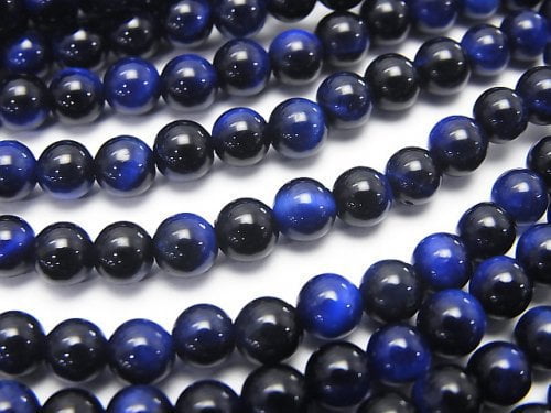 Blue color Tiger's Eye AAA Round 4mm 1strand beads (aprx.15inch/38cm)