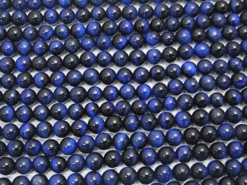 [Video] 1strand $11.79! Blue Color Tiger's Eye AAA Round 6mm 1strand beads (aprx.15inch / 38cm)