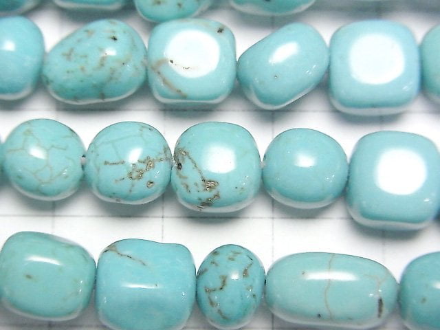 [Video]Magnesite Turquoise Nugget 1strand beads (aprx.15inch/38cm)