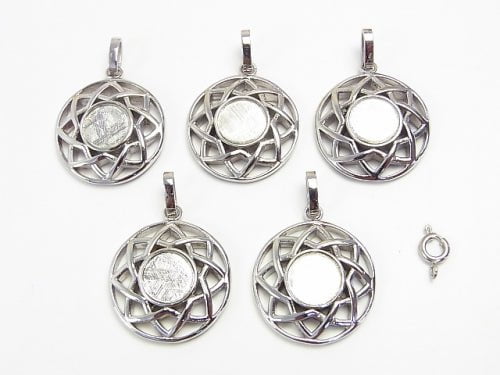 Meteorite (Muonionalusta ) Coin Pendant 23x23x5mm 1pc