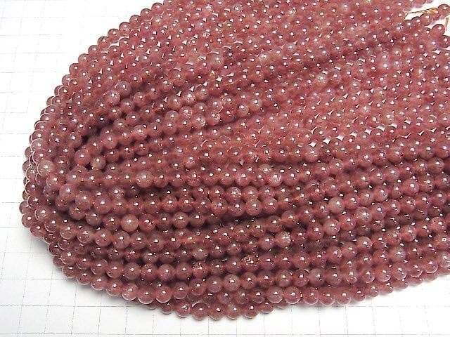 [Video]High Quality Moscovite AAA Round 6mm 1strand beads (aprx.15inch/37cm)