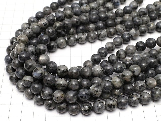 [Video] Larvikite  Round 10mm 1strand beads (aprx.15inch/37cm)