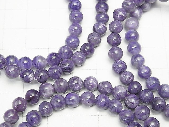 [Video]1strand $39.99! High Quality Charoite AAA Round 6mm 1strand (Bracelet)