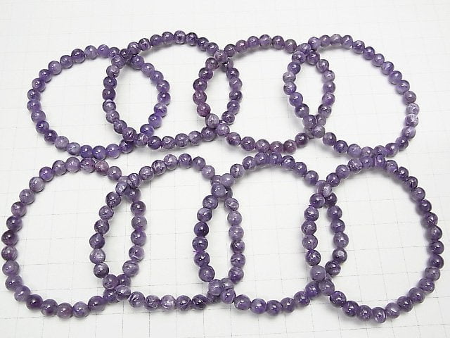 [Video]1strand $39.99! High Quality Charoite AAA Round 6mm 1strand (Bracelet)