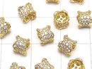 Metal Parts Rondelle 6 x 6 x 4.5 gold color (with CZ) 1 pc $2.49!