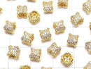 Metal Parts Rondelle 6 x 6 x 4.5 gold color (with CZ) 1 pc $2.49!