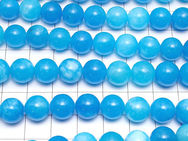 1strand $5.79! Blue Jade Round 10mm 1strand beads (aprx.15inch / 37cm)