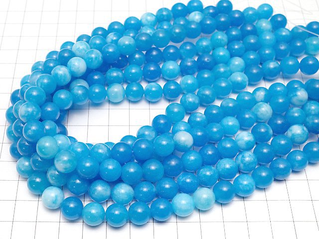 1strand $5.79! Blue Jade Round 10mm 1strand beads (aprx.15inch / 37cm)