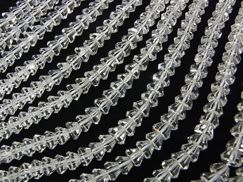 [Video] Crystal AAA Faceted Pyramid 7 x 4 x 4 mm half or 1 strand beads (aprx.15 inch / 38 cm)